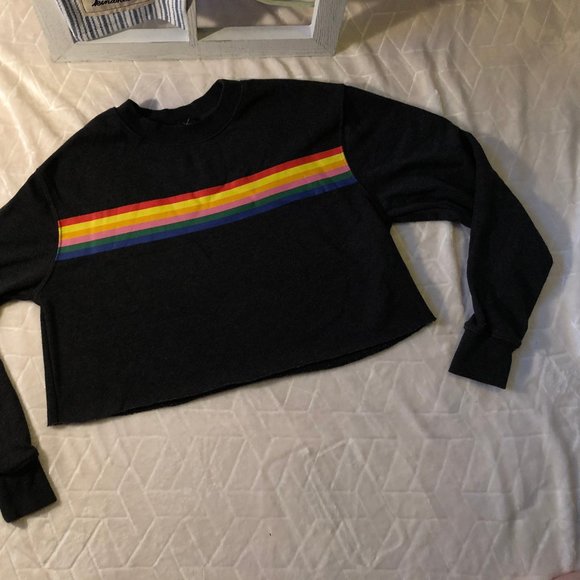 π΄3 for $20π΄ Rainbow Cropped Sweater - Picture 7 of 15